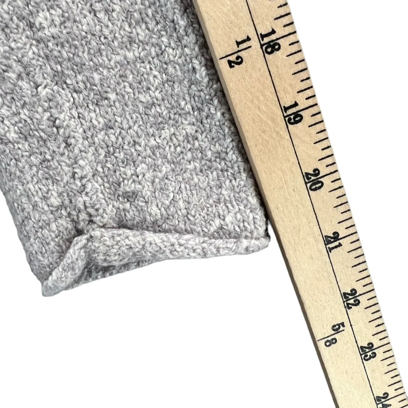 Athleta Sweater Women XS Gray Wool Blend Knit Brindle Funnel Pullover Cozy Cabin - Image 8