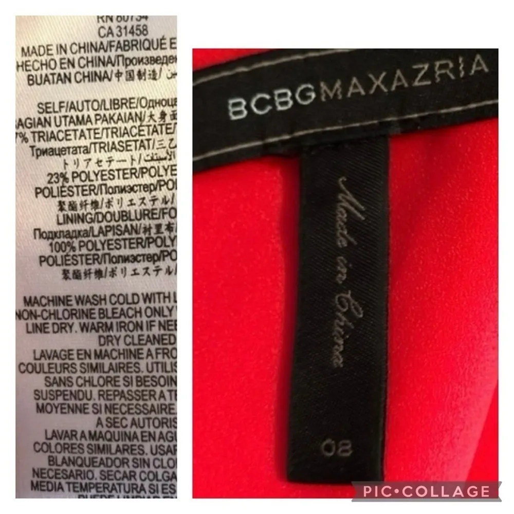 BCBGMaxazria Cornelia Dress 8 Red Asymmetrical Hem Sleeveless Asymmetrical Hem - Image 17
