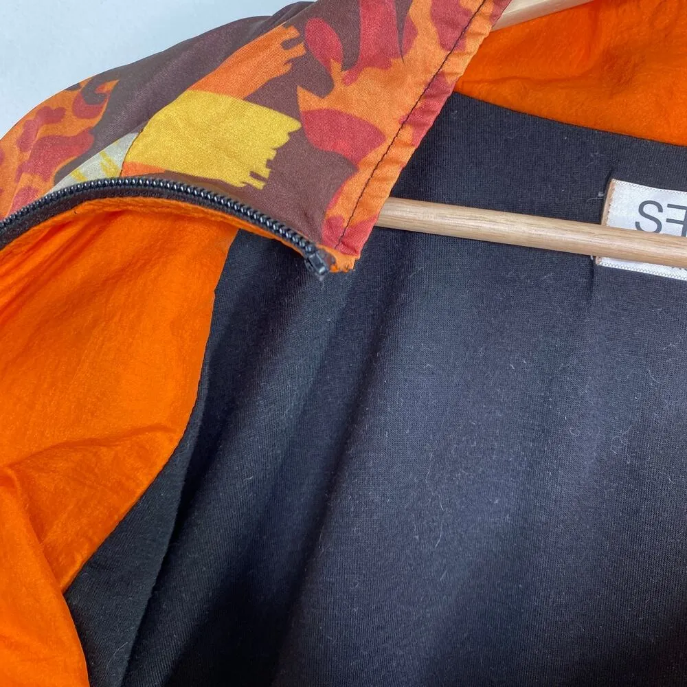 Seek The Label LF Black Brown Orange Nylon Jacket Women's Size X-Small XS - Image 7