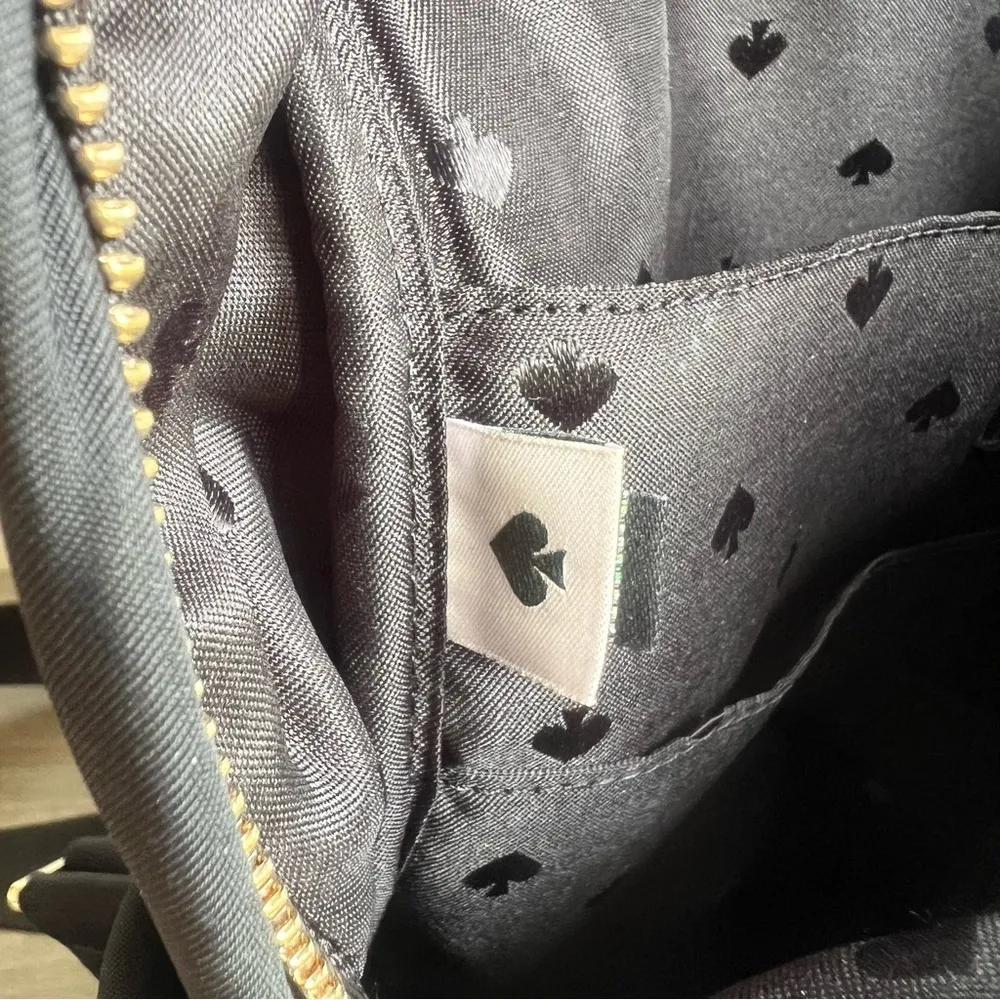 Kate Spade New York Chelsea Medium Black Gold Backpack SKU#24815 - Image 6