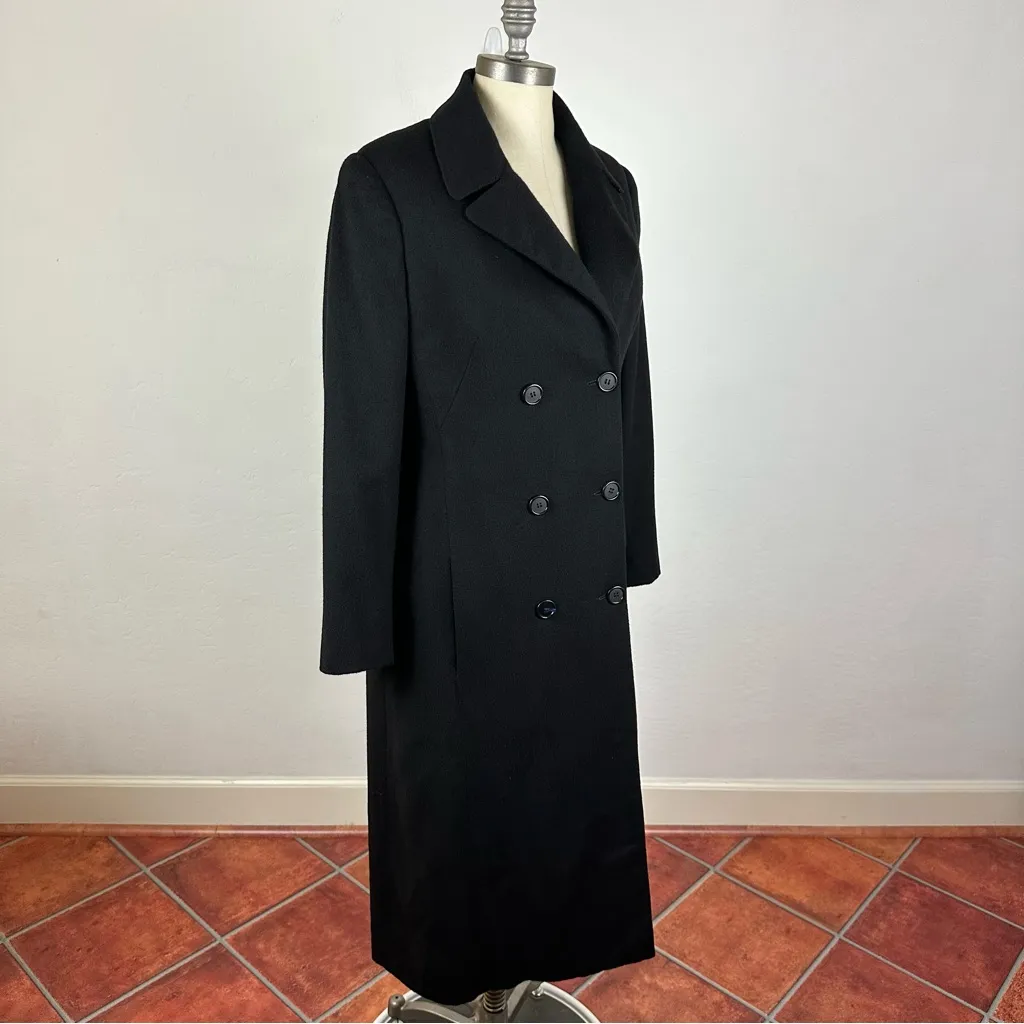 D’Alberto’s 100% Cashmere Black Topcoat Size 12 - Image 3