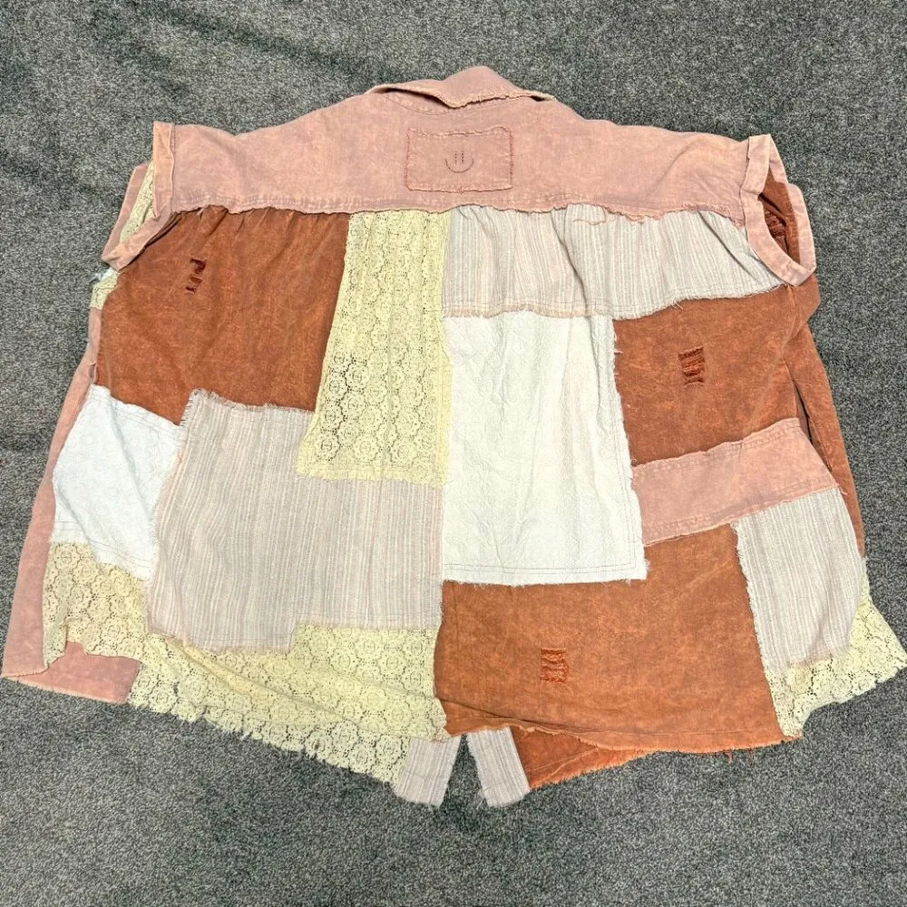 Oli & Hali Oversized Patchwork Top Orange Size undefined - Image 5