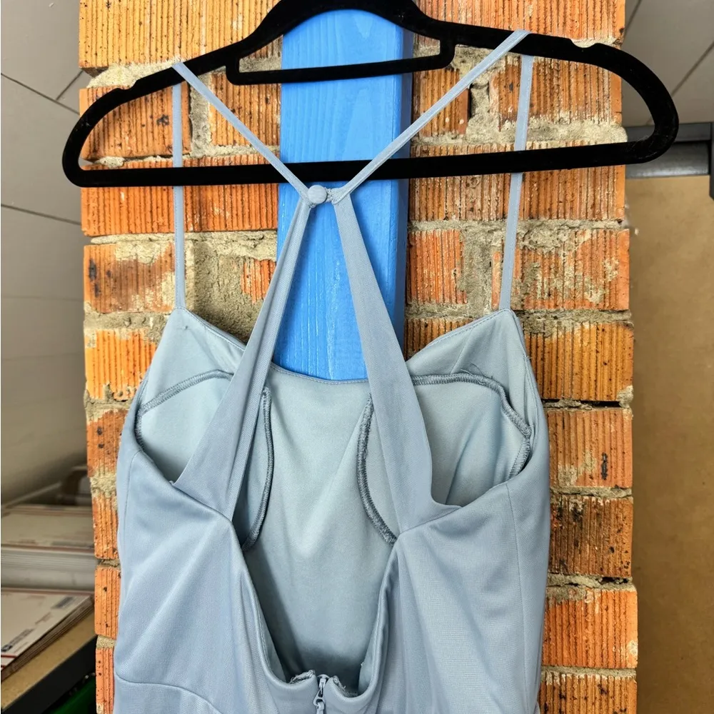 AZAZIE Kalea Dusty Blue bridesmaid dress - Image 3