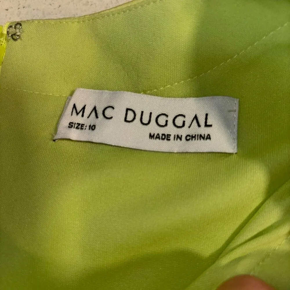 Mac Duggal Feather Trim Asymmetric Dress - Image 6