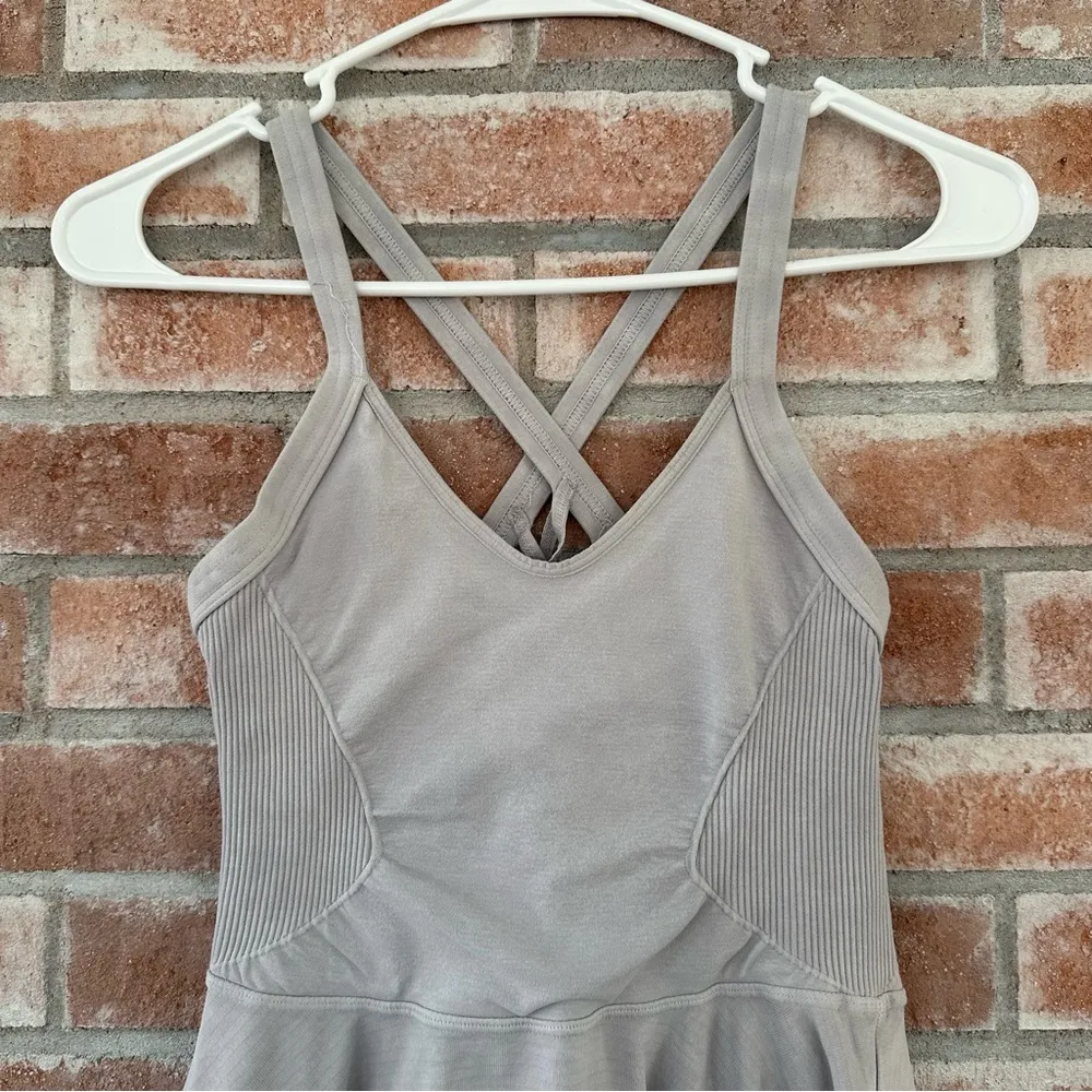 FP Movement Free People Good Karma Strappy Back Dress XS / Small Gray Active - Image 3