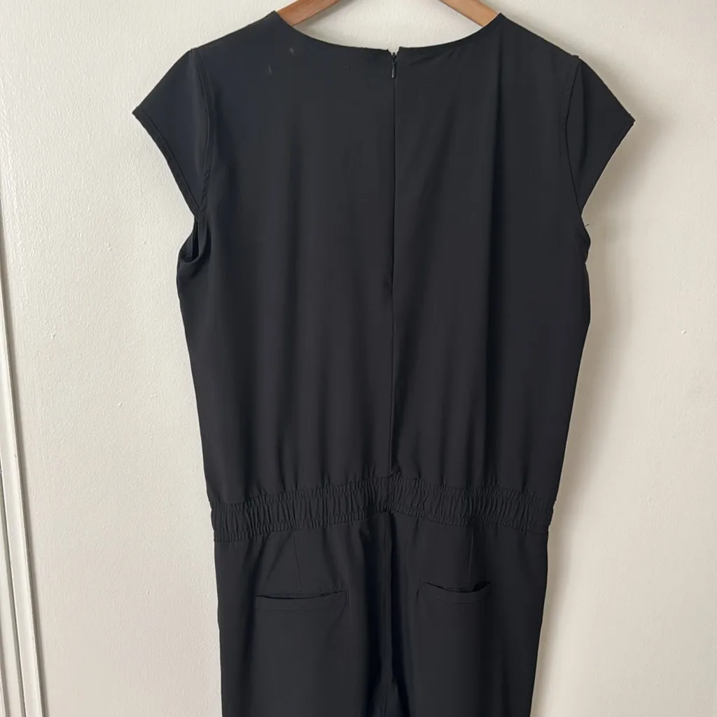 Albion L Petite Womens Black Cap Sleeve Jumpsuit - Image 9