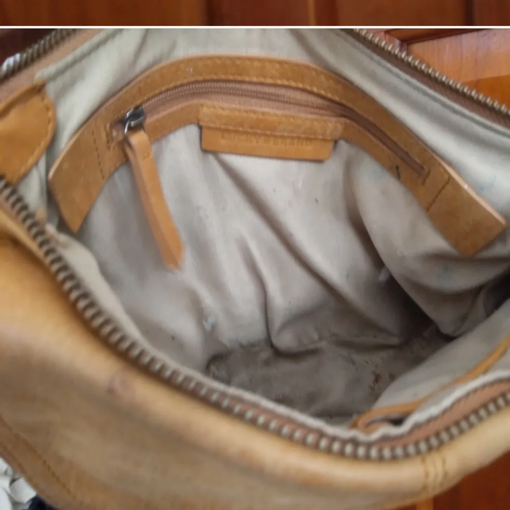 Lucky Brand Crossbody Leather Tan Flap Saddle EUC - Image 8