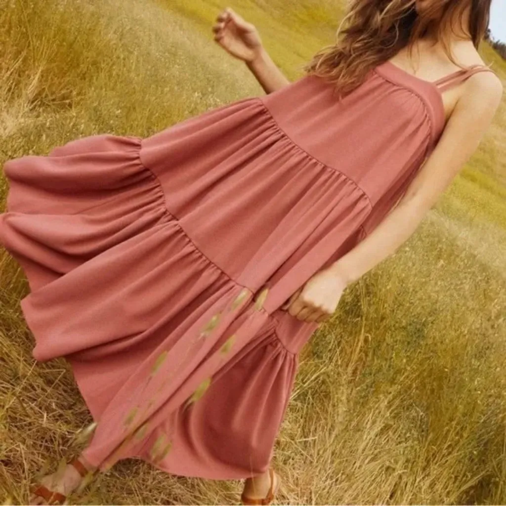 NWT Christy Dawn The Lulu in Thulian Tiered Prairie Maxi Tank Dress L - Image 4