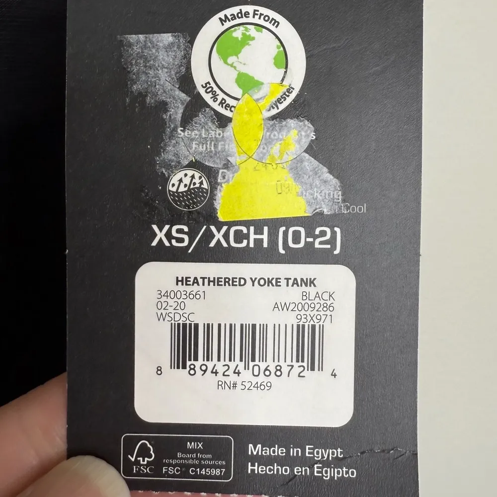 Athletic Works Black Workout Tank Top Women’s Size XS Heathered Yoke Tank NEW - Image 3