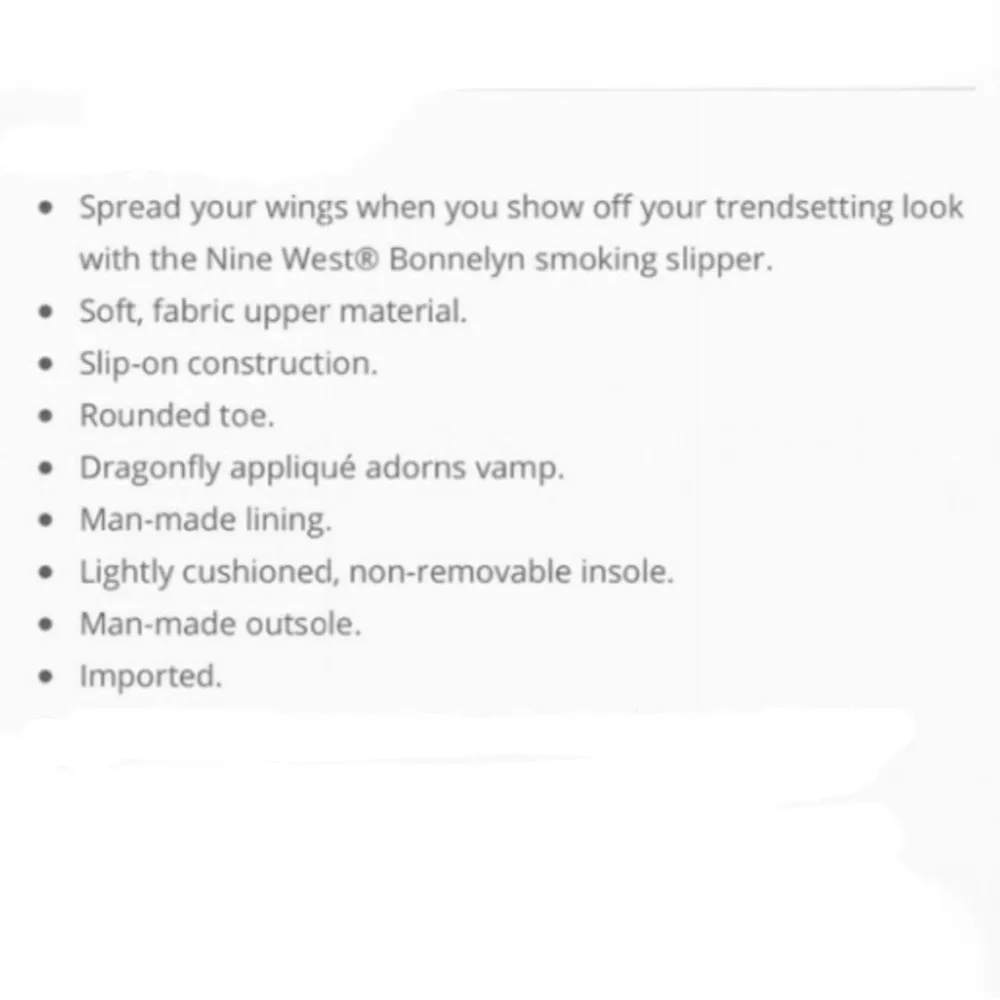 Nine West Bonnelyn Black Crushed Velvet Dragonfly Slip On Flat Mules Shoes Sz 7 - Image 8