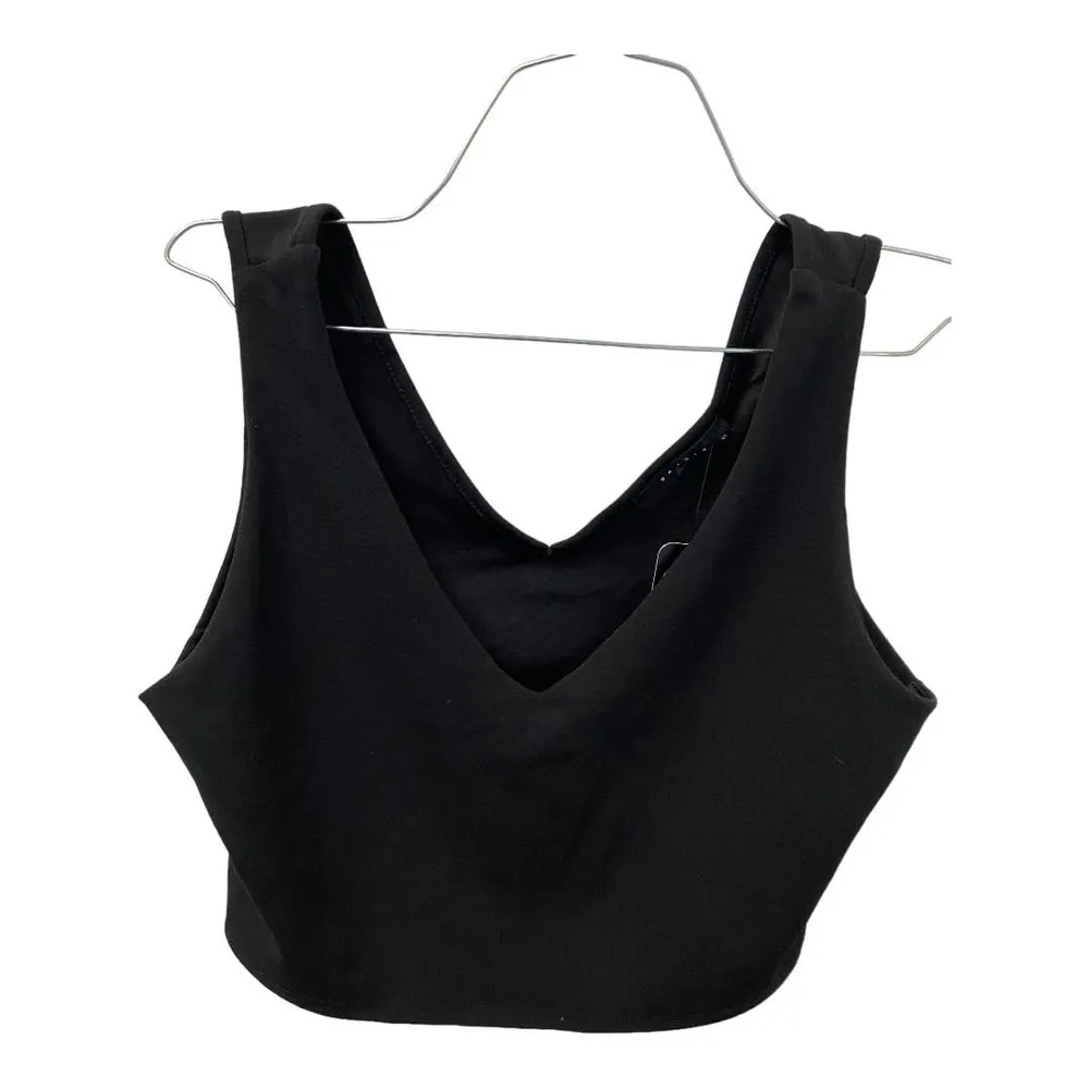 NWT 21 Saints Crop Top XL Black Double V - Image 2