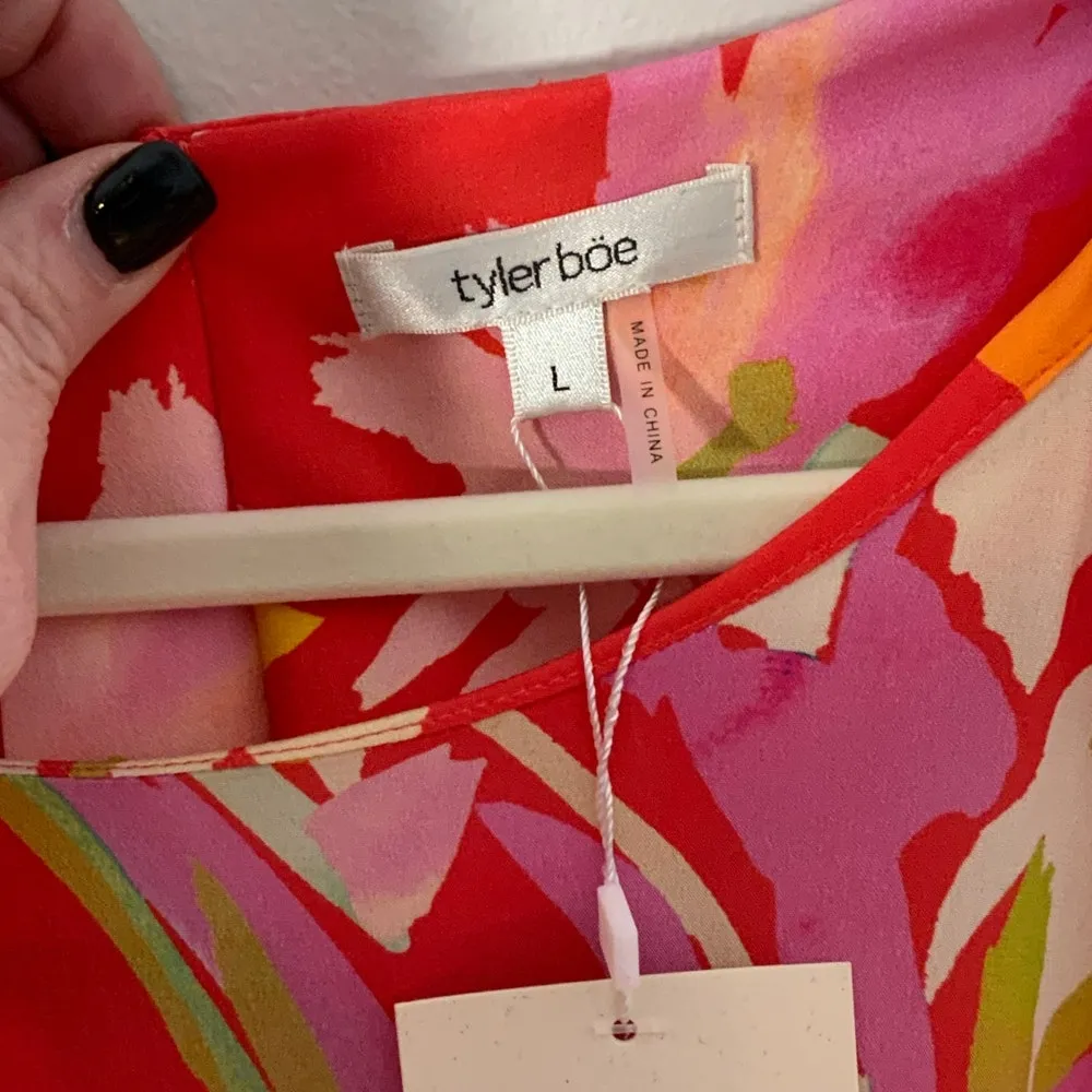 Tyler‎ Boe Lynn Silk Dress NWT size large Pink - Image 2