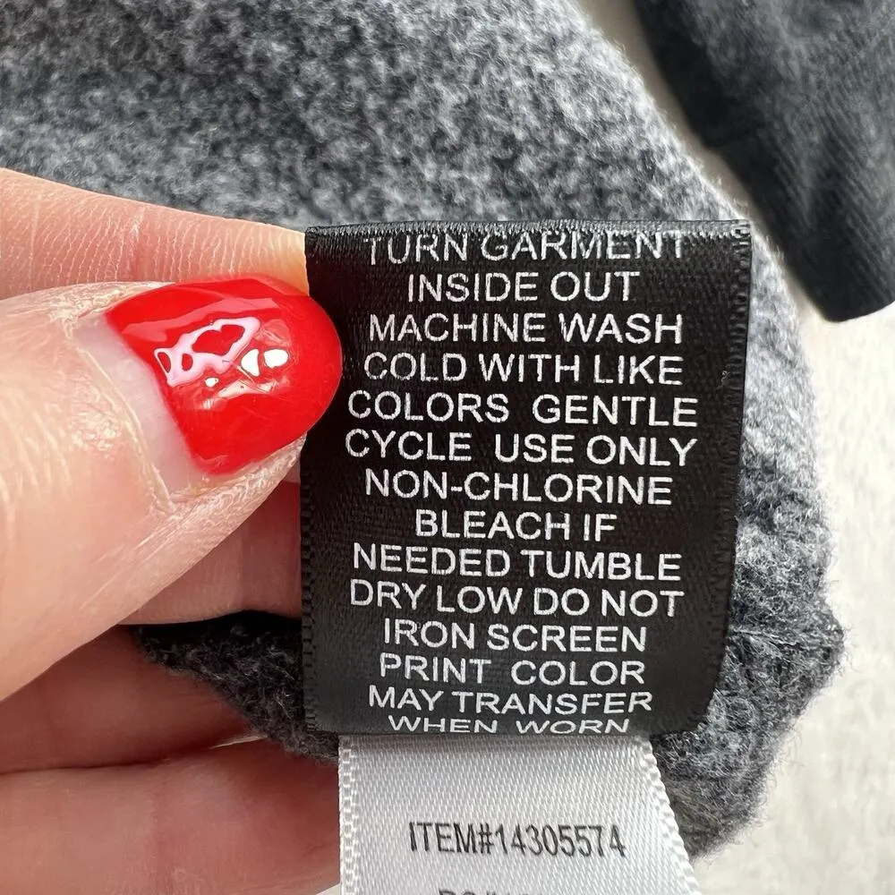 Torrid 1X Lips Hell Raiser Burnout Sweatshirt Grey Long Raglan Sleeve Crew Neck - Image 9