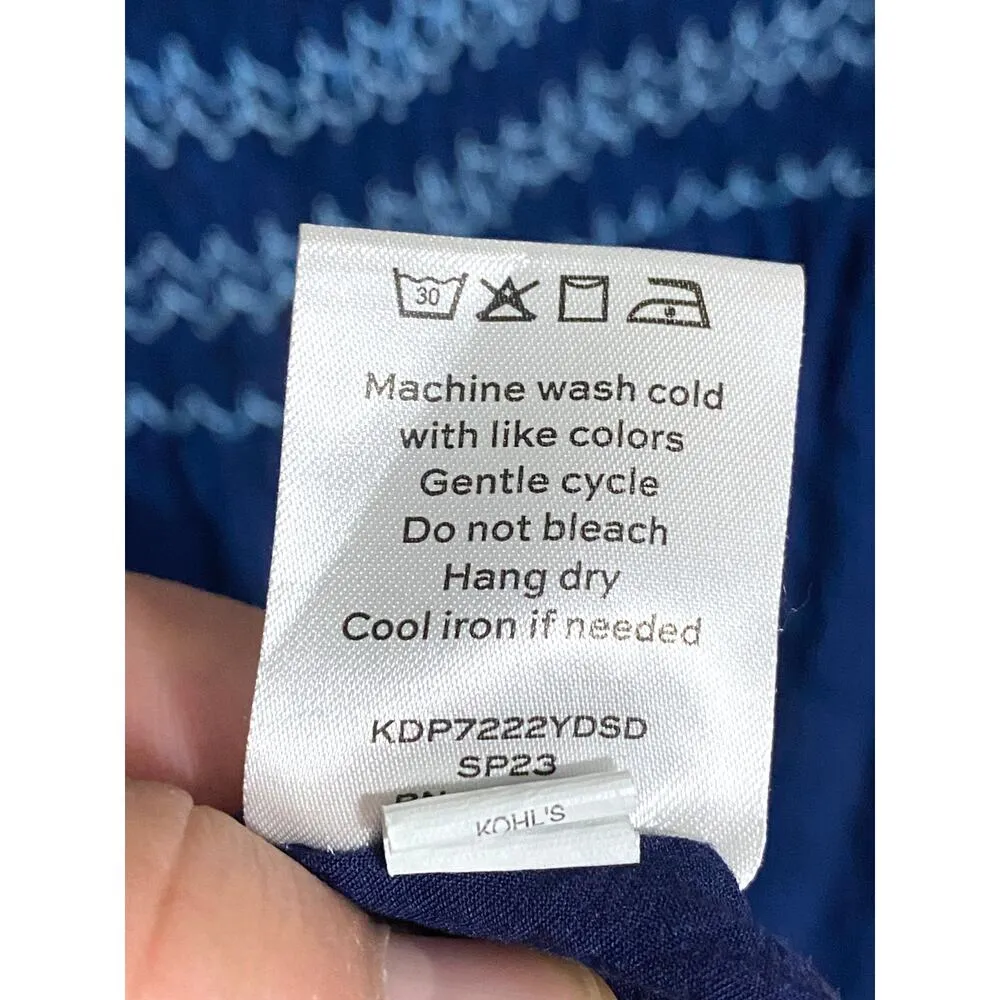 Draper James RSVP Dress Puff Sleeve Smocked Prairie Blue Lined Womens Plus 3X - Image 8