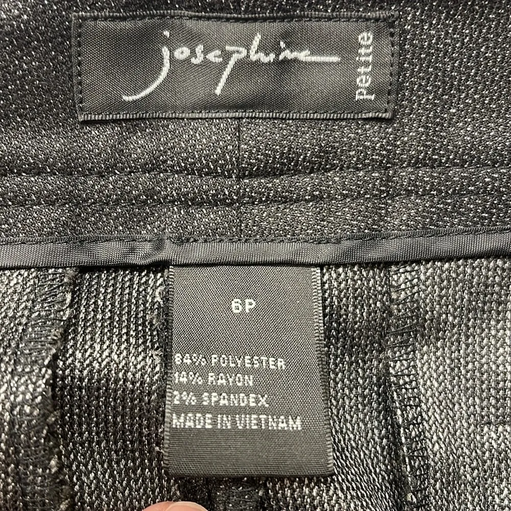 Women's Josephine Petite Gray Trouser Pants Straight Leg Size 6P EUC #6278 - Image 5