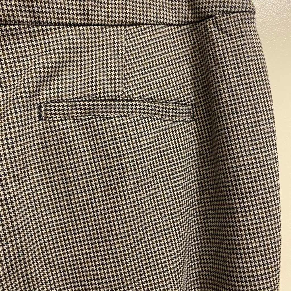 Croft & Barrow Womens Pants 1X XL Mid Rise Straight Houndstooth Black White NWT - Image 6