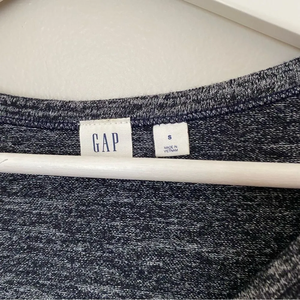 Gap Dress Long Sleeve Marled Black Gray Casual Neutral Comfy - Image 5