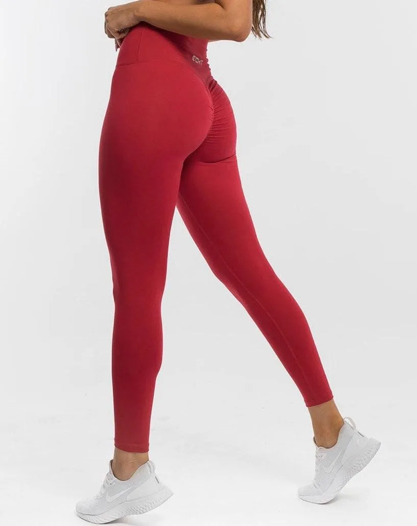 Force Scrunch Leggings In Red - Image 2