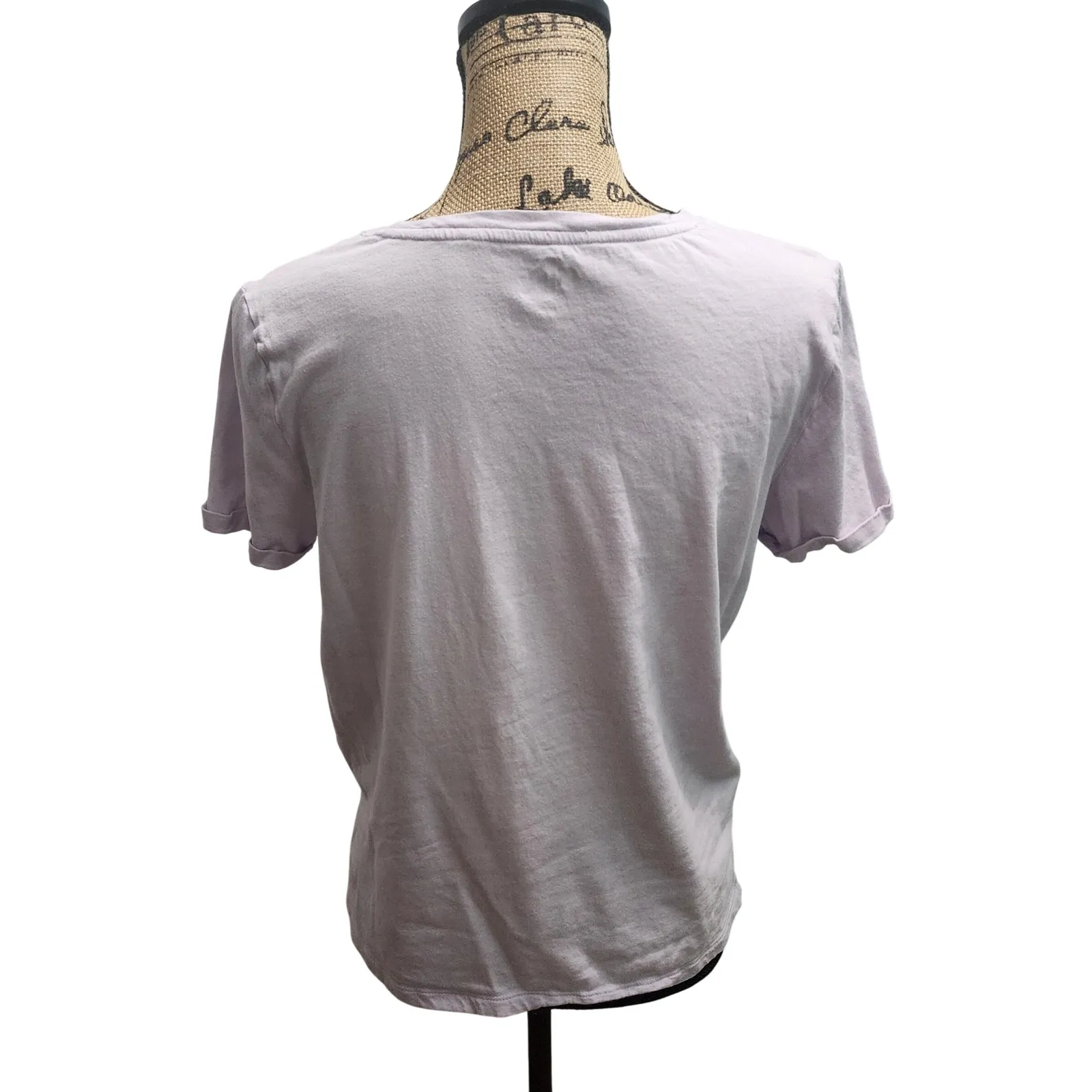 Calvin Klein Women's Lilac‎ Purple Floral Graphic Logo Short Sleeve T Shirt - Image 3