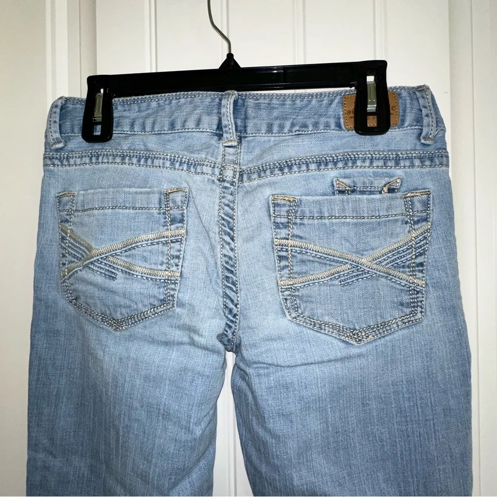Aeropostale light wash mid rise straight leg jeans women 7/8 - Image 10