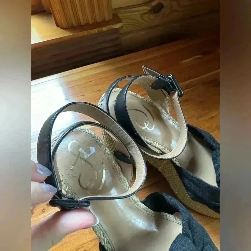 Sam Edelman  Theresa 2 black knot and weave pattern platform size 6 - Image 5