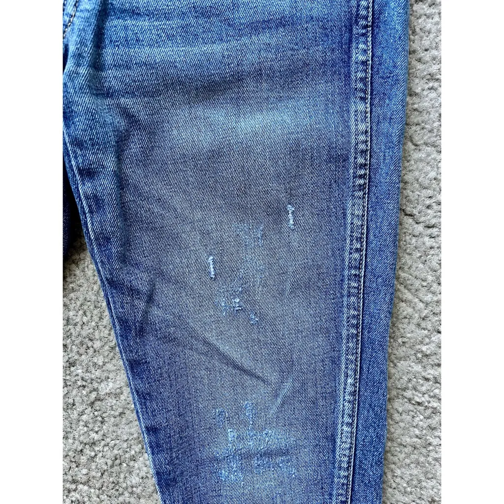 AMO Twist Dive Bar Skinny Jeans Size 24 Women’s Blue Crop Mid Rise 100% Cotton - Image 9