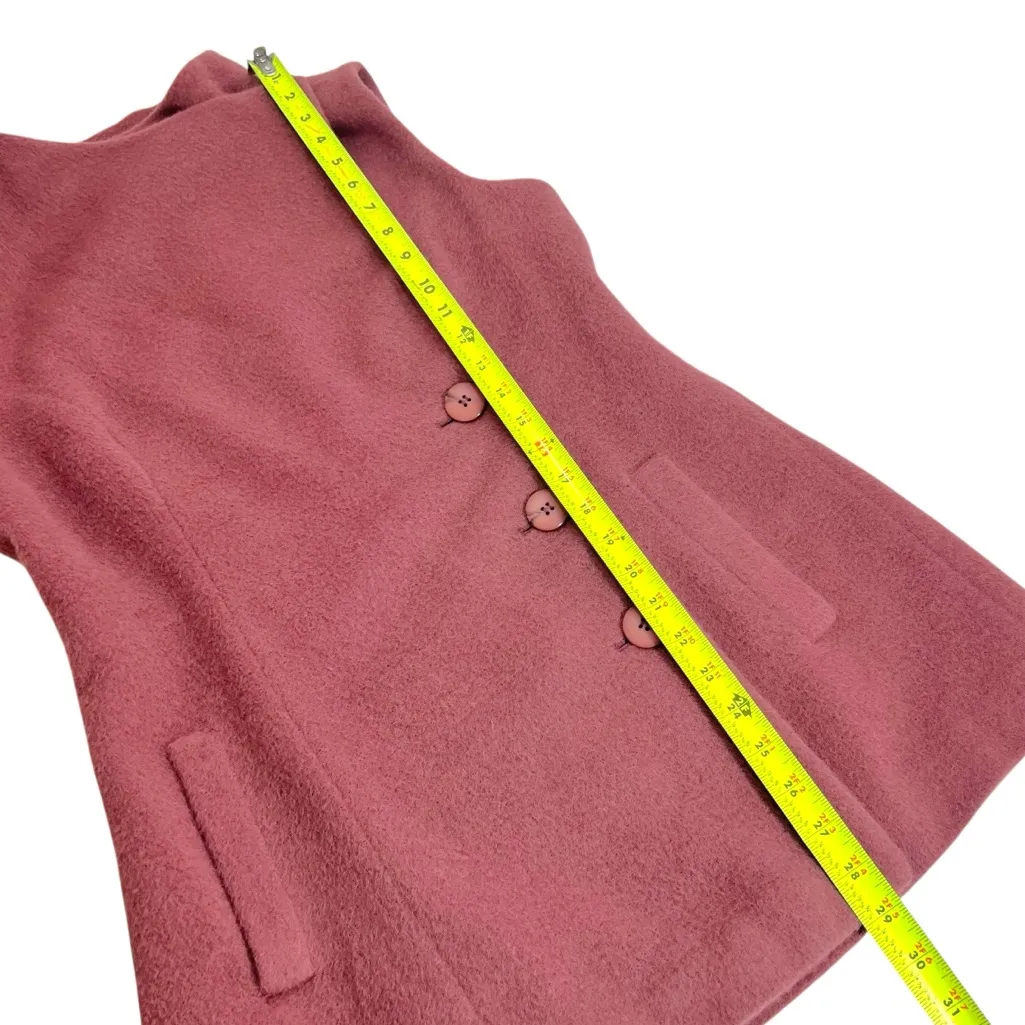 Incalpaca TPX Alpaca Wool Shawl Collar Mulberry Vest Pink Size M - Image 10