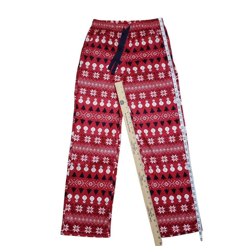 Sleepwear Pajama Pants Womens Small Red Christmas Holiday Geometric NWOT - Image 2