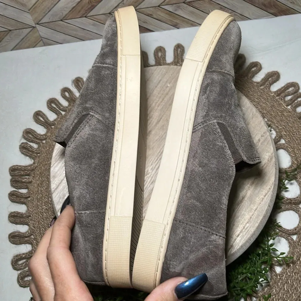 Frye Gemma Cap Suede Loafers Sz 8 Slip On Fall‎ Casual Comfort Leather Brown Tan - Image 9