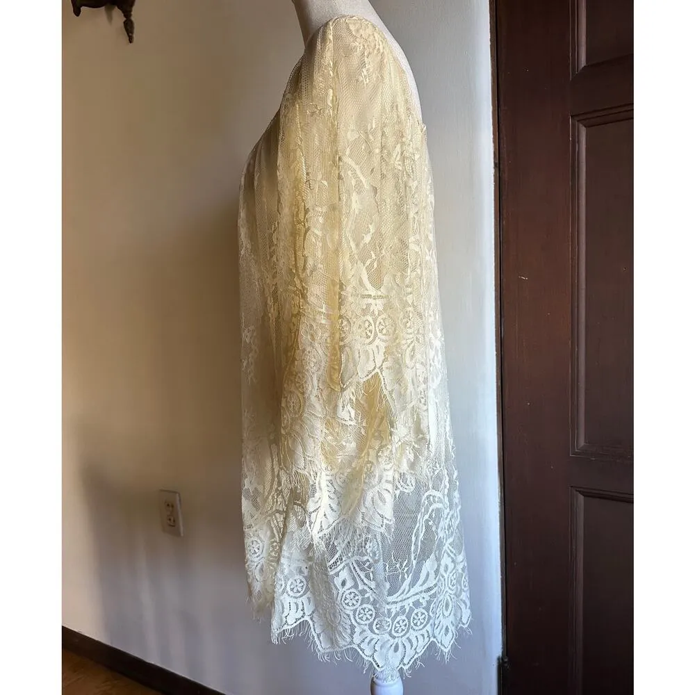 L*SPACE | Geneva Lace Swim Cover Up Boho Lace Tunic Bathing Suit Cover up Small - Image 3