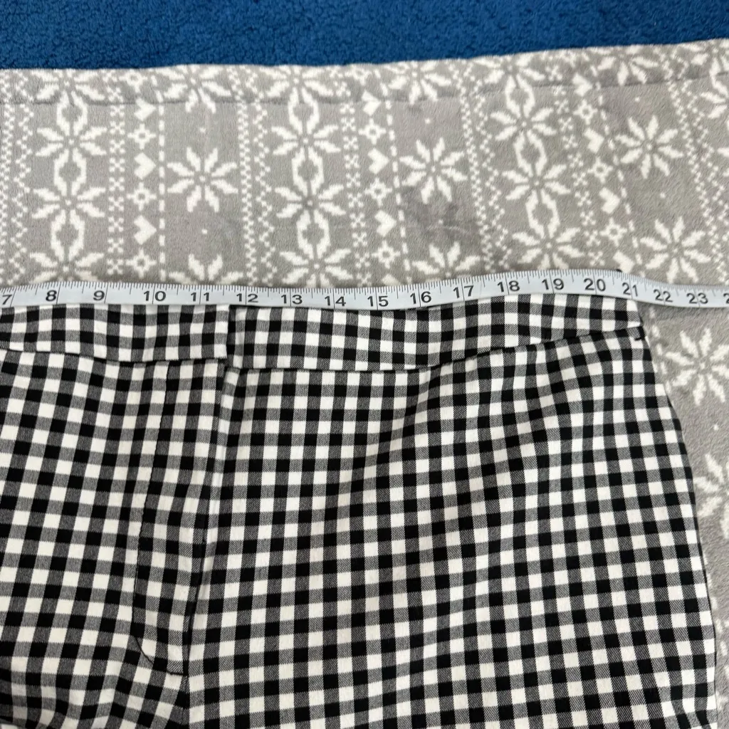 Talbots Hampshire Ankle Gingham Print Black & White Career Wear Dress‎ Pants 22W - Image 9