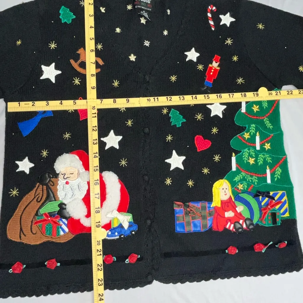 Designers Original Studio Christmas Sweater Black Size M - Image 7
