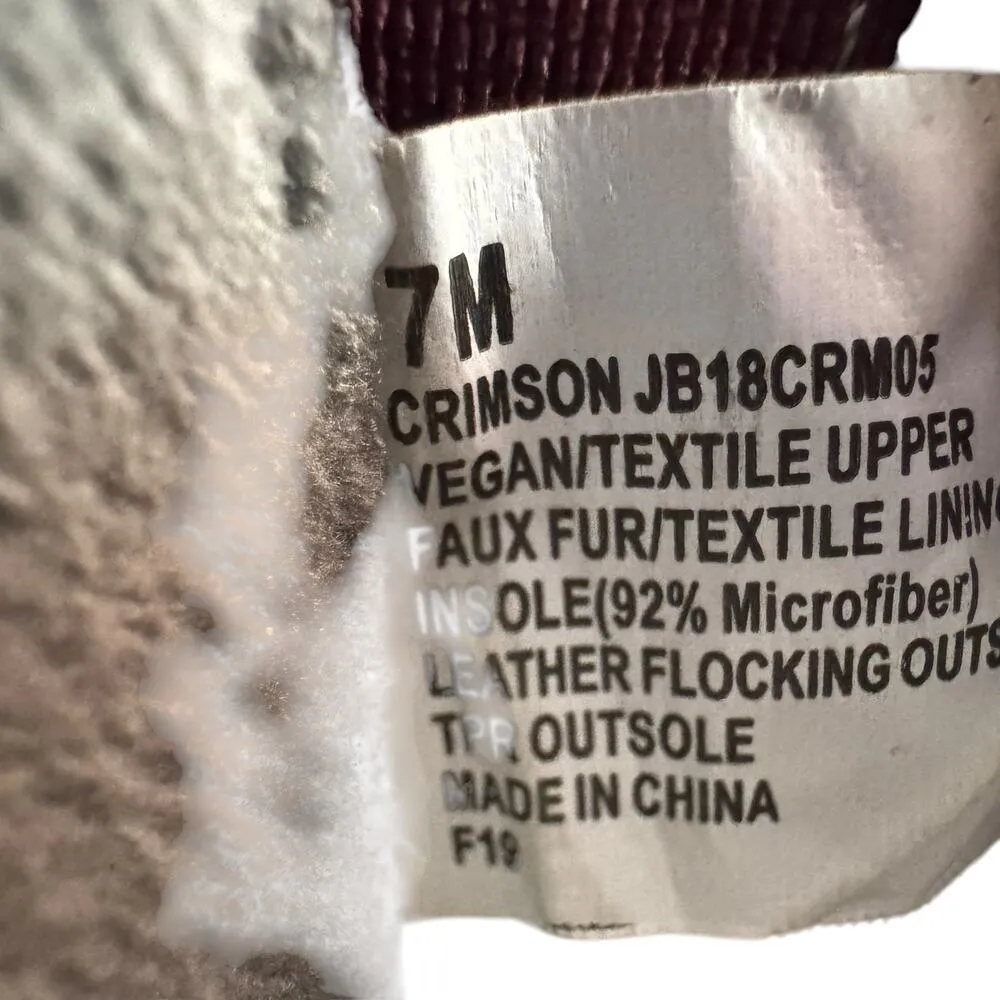 JBU Jambu Burgundy Crimson Fabric Rubber Vegan Slip-On Comfort Anti-Slip Shoes 7 - Image 8