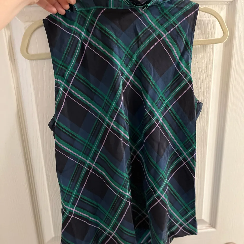 Talbots Green and Blue Plaid Tank Top - Image 6