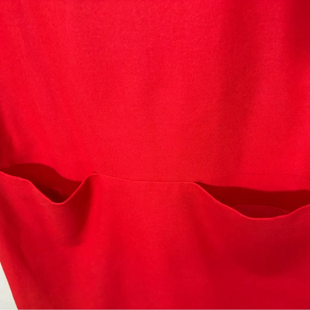 J. Crew Vibrant Orange 3/4 Sleeve Dress,Size 8,97%Wool,3%Spandex - Image 4