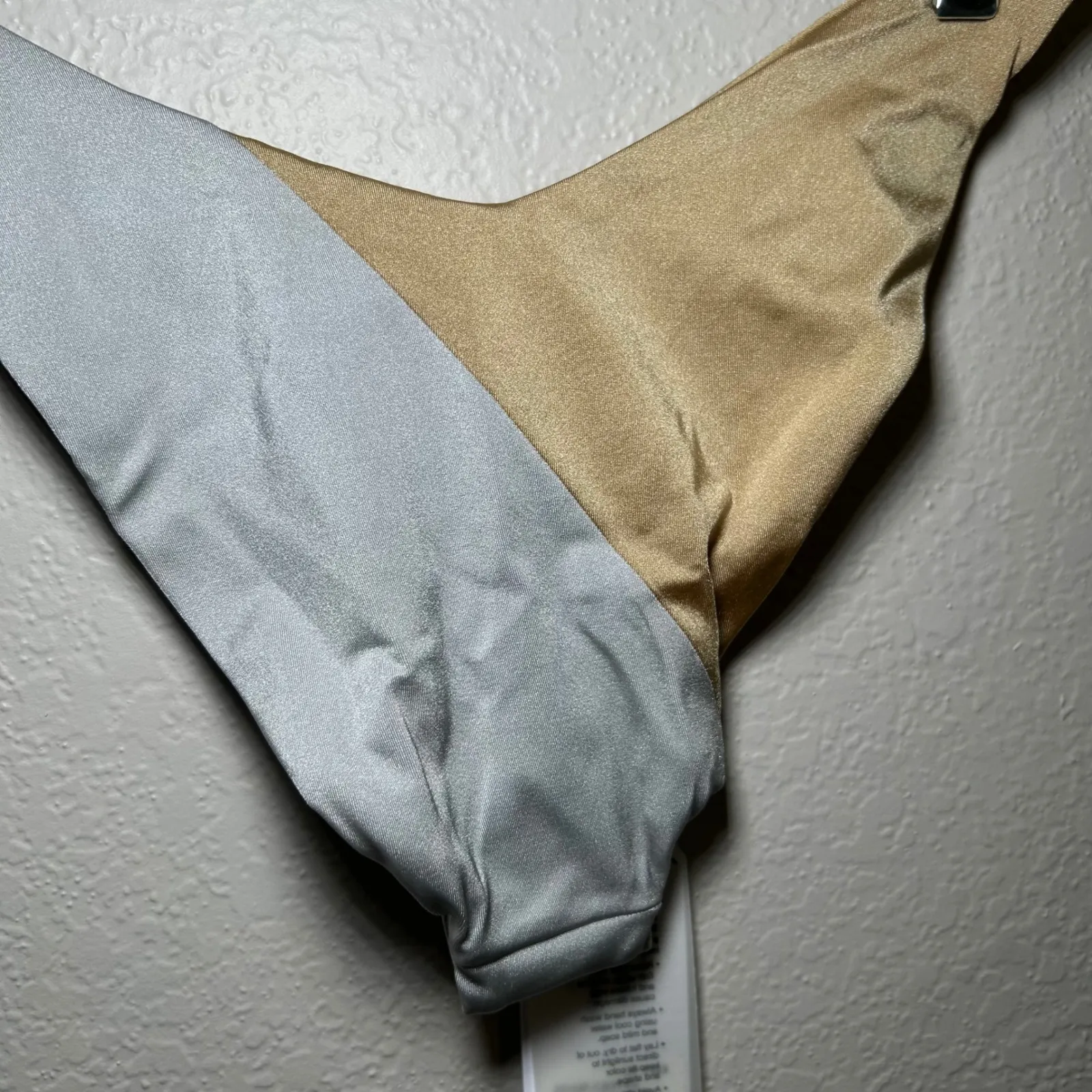 NWT Peixoto gold silver bikini bottom women's small festival beach swim shiny - Image 2