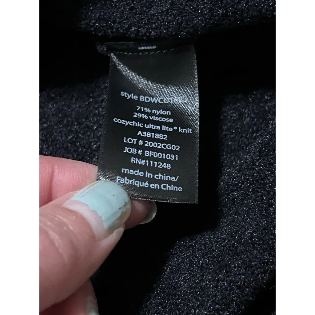 Barefoot Dreams CozyChic UltraLite‎ Cowlneck Pullover Black BDWCU1623 - Image 7