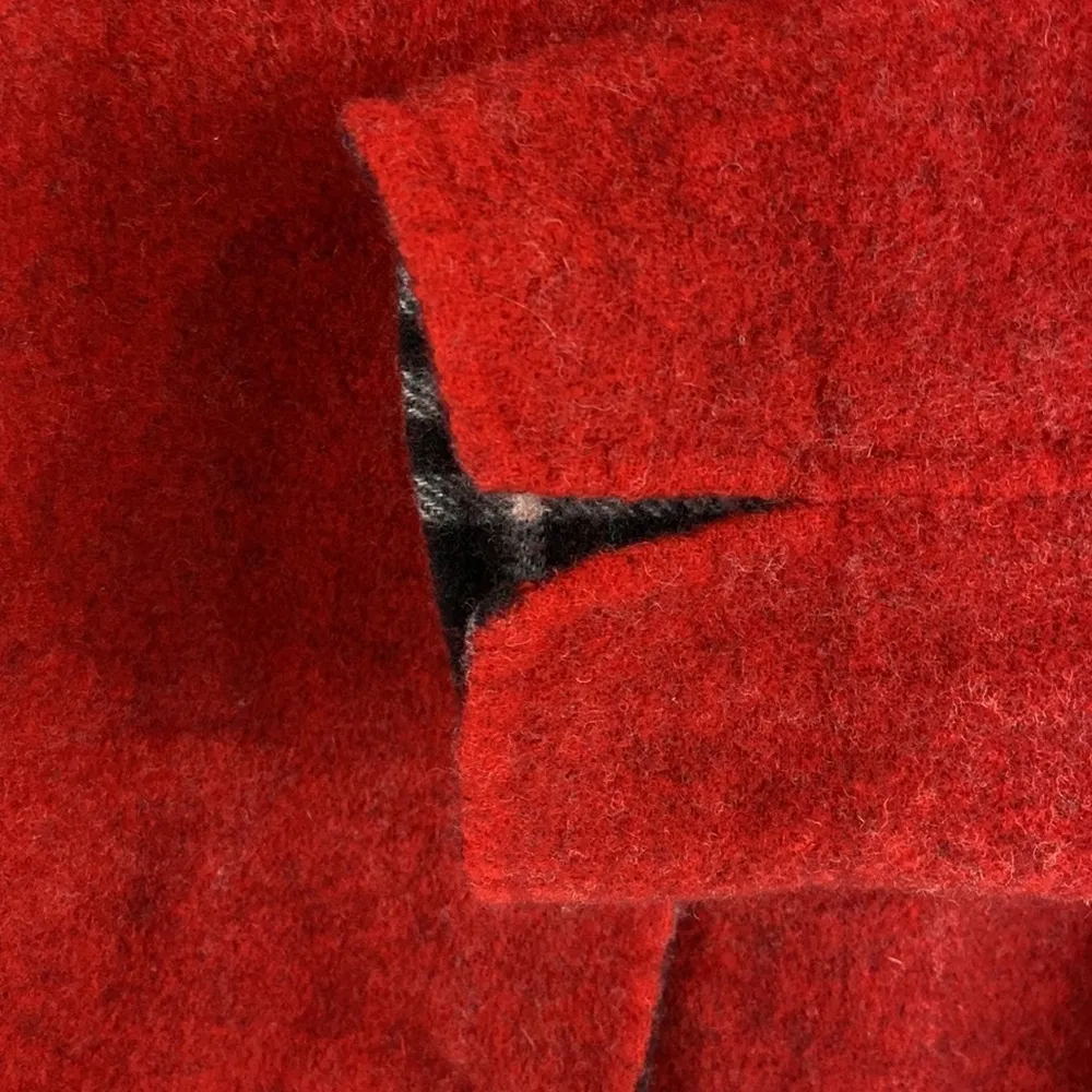 Reversible Black Plaid & Red Wool Blend Button Front Jacket by Charter Club L - Image 6