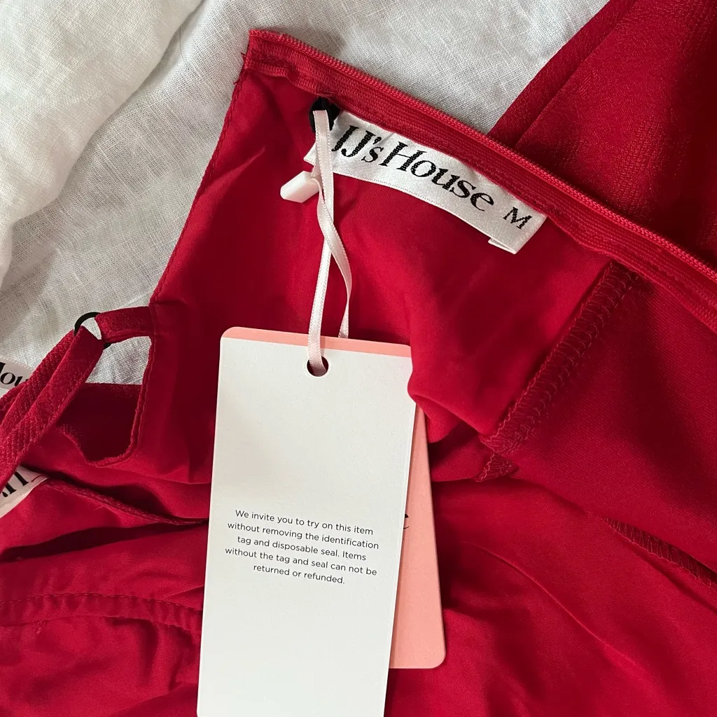 NWT JJs House Red Romper with Removable Bows - Image 10