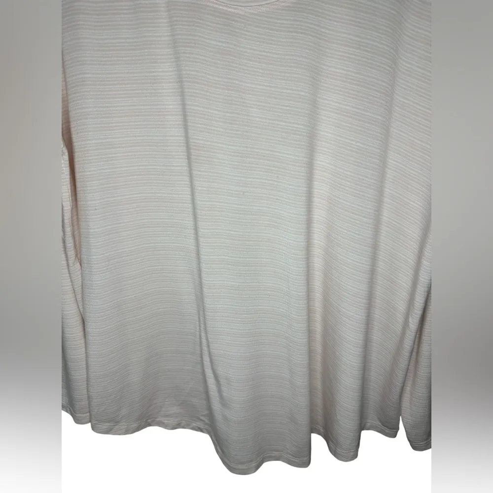 Athleta Cloudlight Stratus Tee Size 1X Ballerina Pink Stripe - Image 3