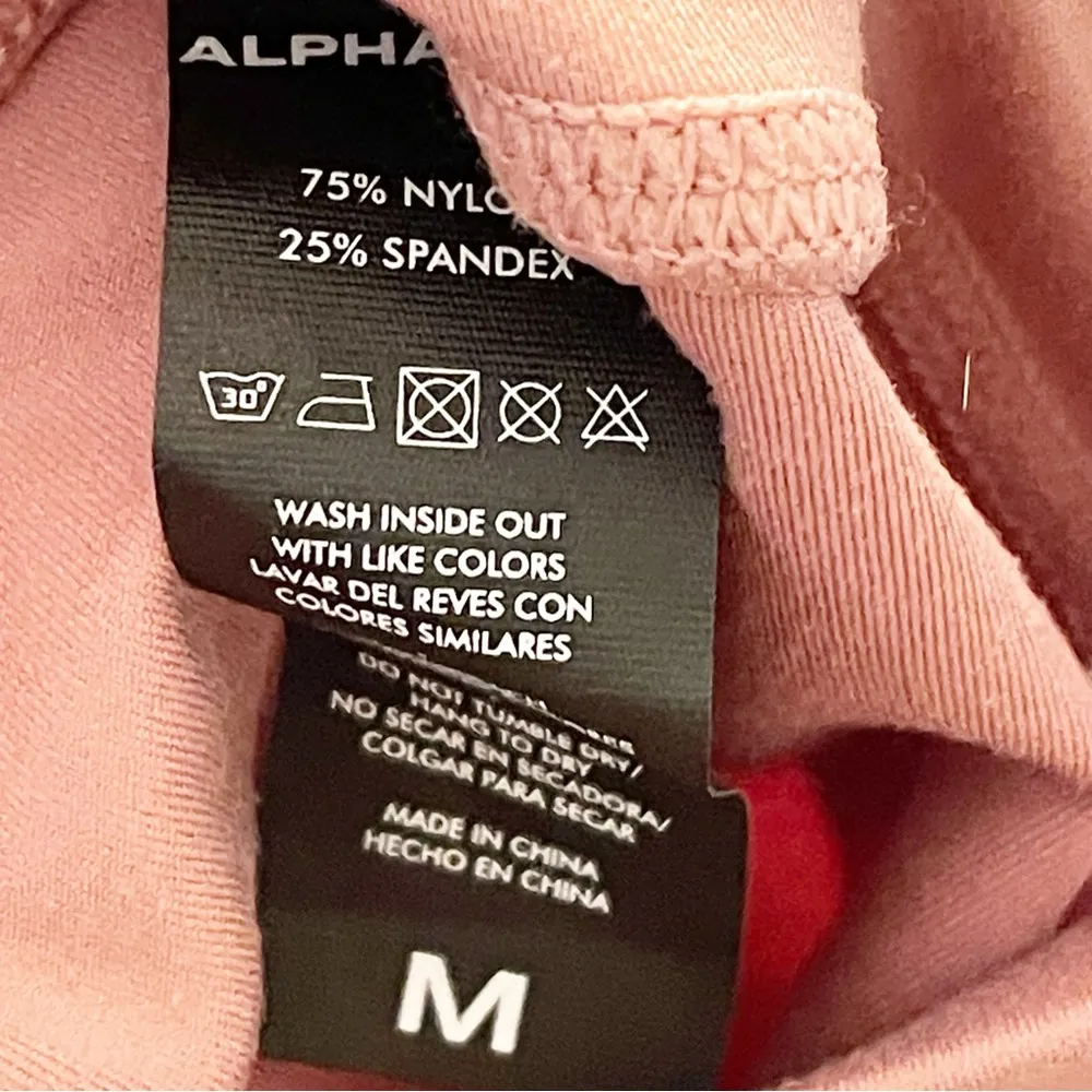 Alphalete Size Medium Light Pink Athletic Pull on Ruched Back Leggings - Image 3