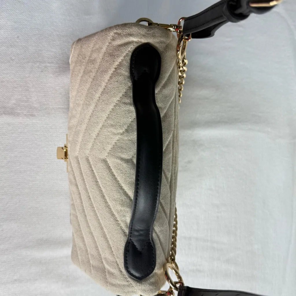 a new day Beige Satchel with Black Accents - Image 5