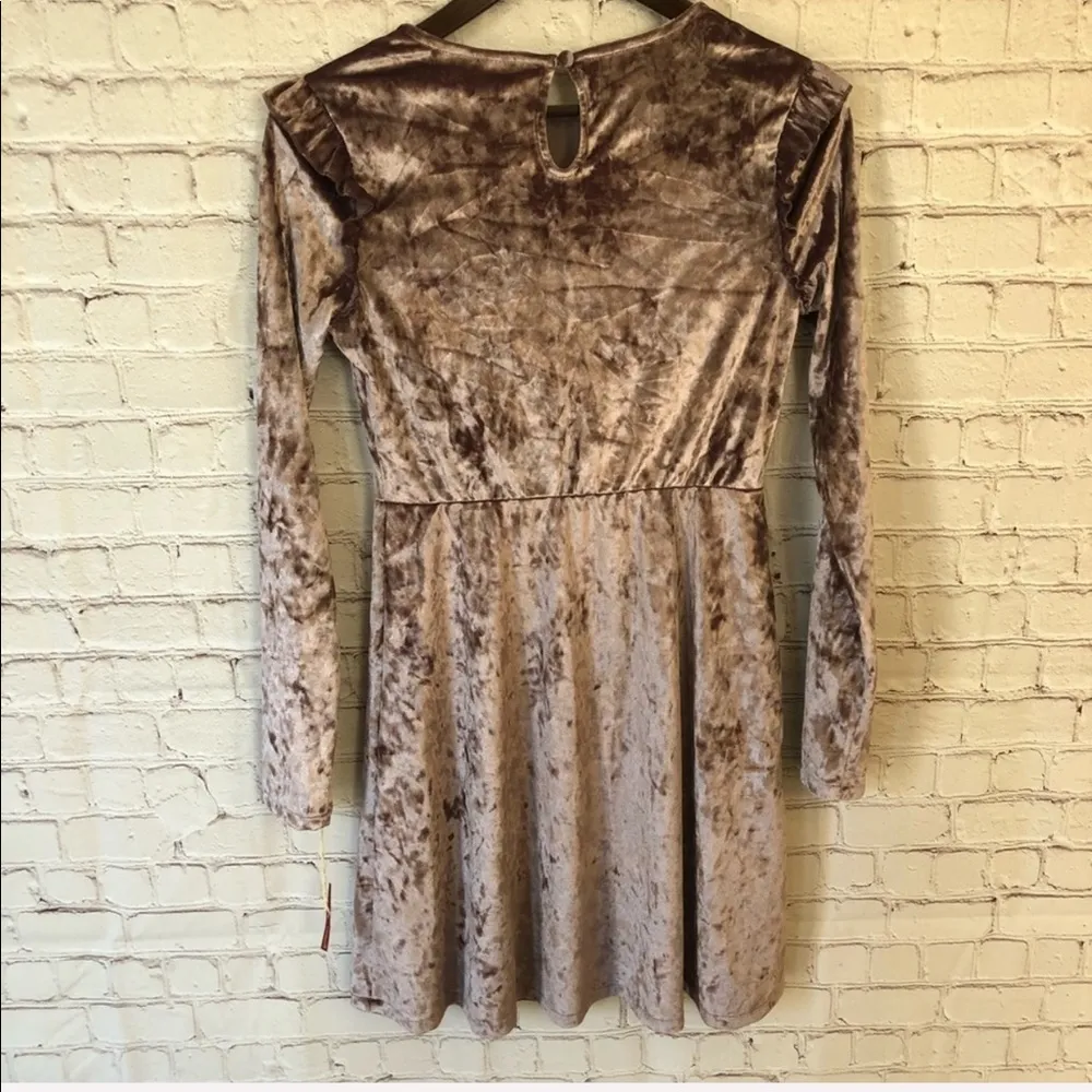 Mossimo Blush Velvet Chrushed Dress - Image 3