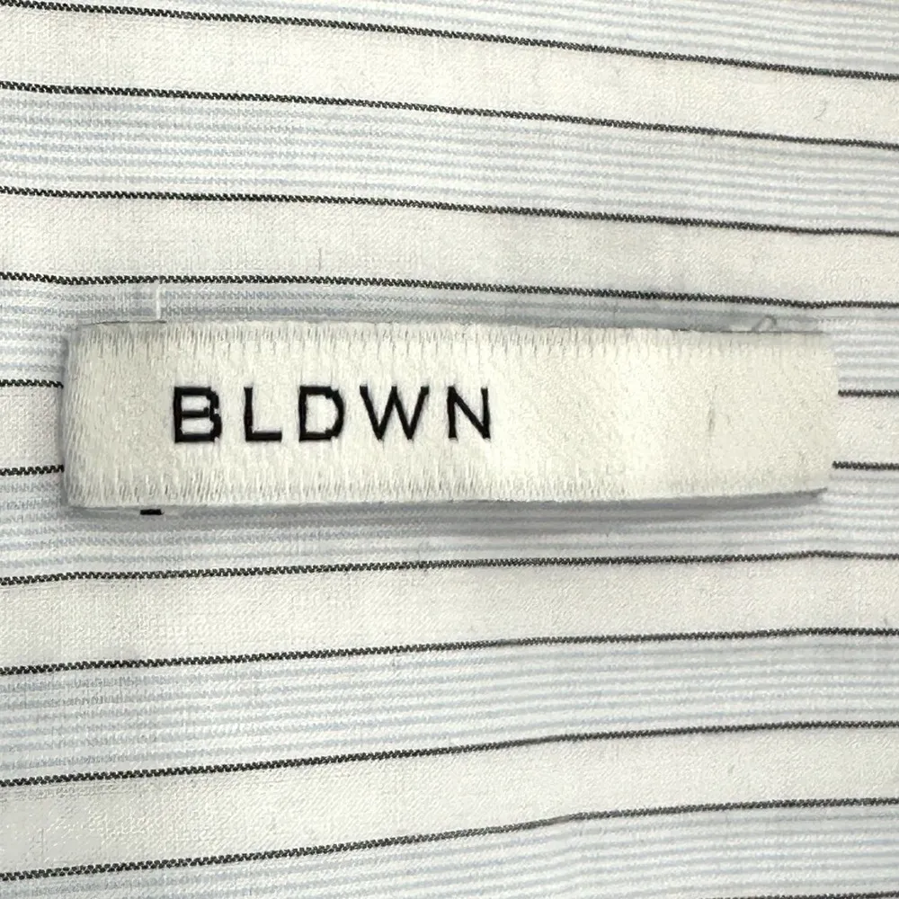 BLDWN Baldwin | Medium | Isla Wrap Top Skylight Optic White Stripe Blouse Shirt - Image 9