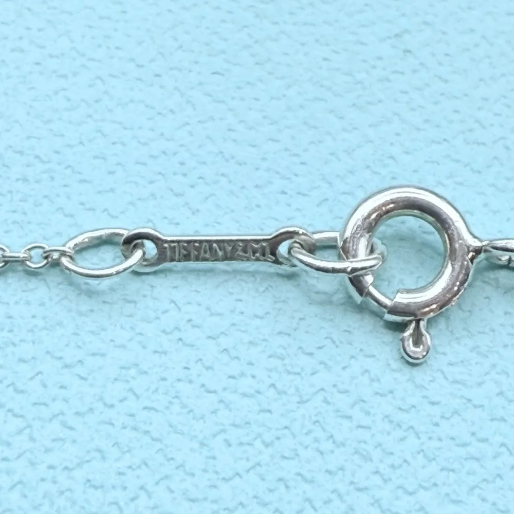 Tiffany & Co Elsa Peretti 11mm Bean Necklace Pendant Sterling Silver 15.25” - Image 5