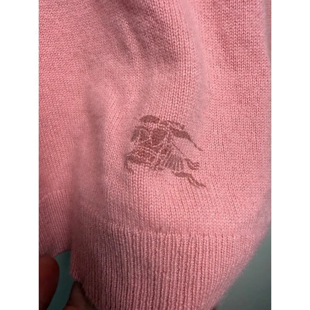 Burberry Brit Pink Cashmere Blend Crew Neck Sweater Sz. L - Image 7
