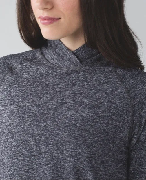 Warm Your Core Long Sleeve Tee Heathered Black - Image 4