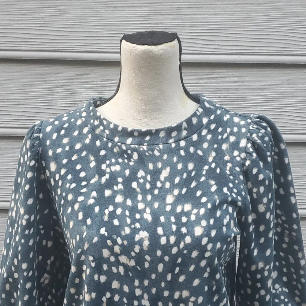 Ann Taylor Puffed Sleeve 3/4 Sleeve Sweatshirt Top - Image 11