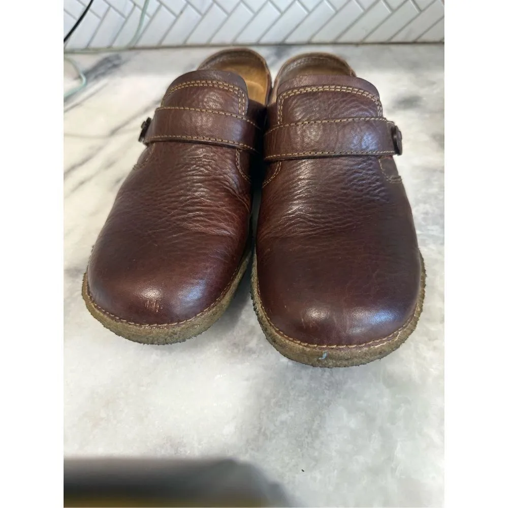 Duluth Trading Co. Brown Leather Mule Clogs Womens Size 9.5 - Image 3