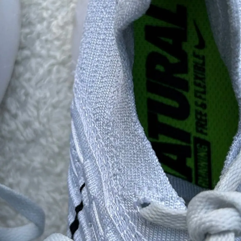 Nike Women’s Free RN Flyknit Sz 10 In White/Black-Pure Platinum - Image 4